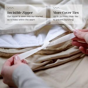 LUXOME King Size Cooling Weighted Blanket White